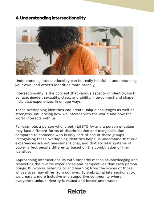 An image of a page of the toolkit talking about intersectionality.